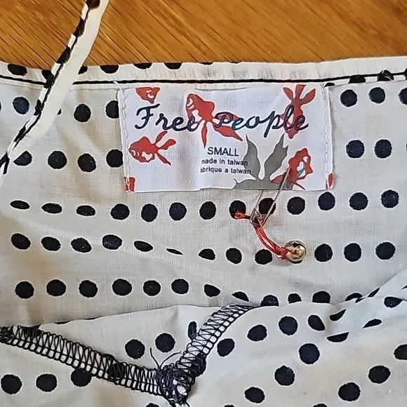 NWT Vintage Free People Polka Dot Tank Top - Size Small (2007)